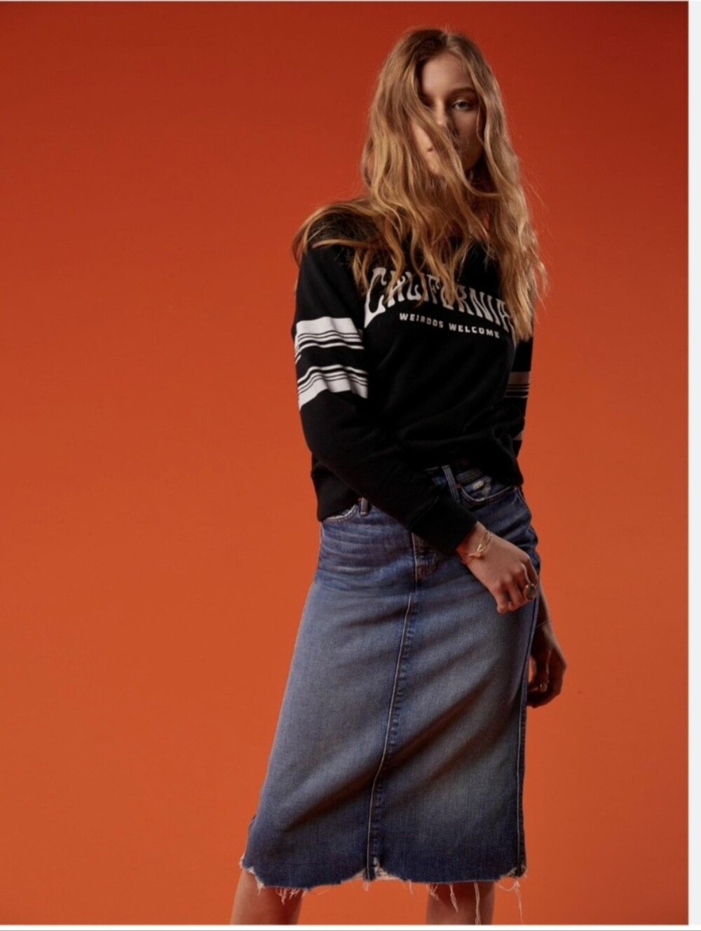 Mother Denim The Swooner Straight A CHEW  Skirt Size 25